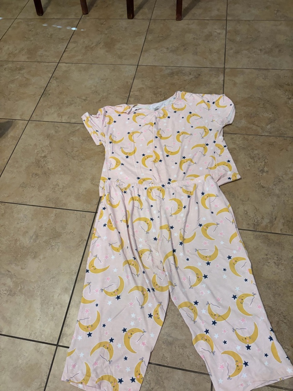 Pink Moon & Stars Pajama Set